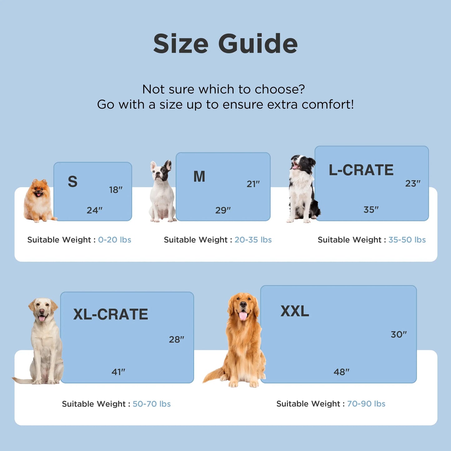Bedsure Washable Cooling Mat for Dogs - Q-MAX>0.4 Non-Slip Summer Crate Bed for Large Dogs, No Gel or Electricity Required