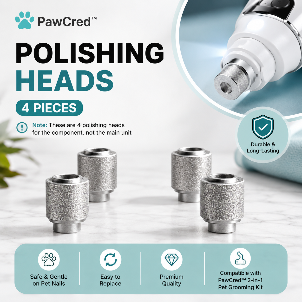 PawCred™ Polishing Heads Replacement