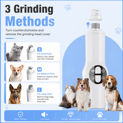PawCred™ 2-in-1 Pet Grooming Kit – Nail Grinder & Paw Trimmer